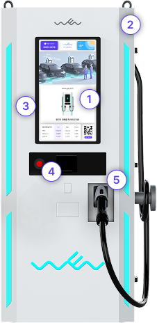 50kW 급속 충전기 특징 각 부분 안내